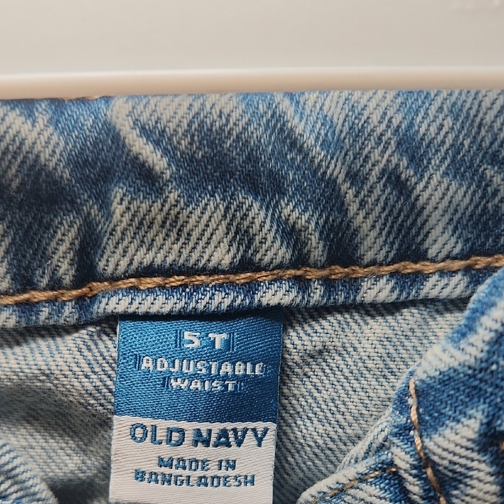 Old Navy Kids Blue Jean Jacket Set with Colorful Buttons - Picture 3 of 7
